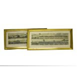 Liverpool and Manchester Railway, a pair of lithographic prints depicting ‘Travelling on the