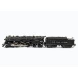 An American 0 Gauge 3-rail NYC RR ‘Hudson’ Steam Locomotive and Tender by MTH, finished in NYC black