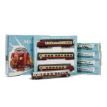 A Märklin H0 Gauge 3-rail ‘Trans-Europ Express’ 3-car Diesel Train Pack and Additional Coaches,