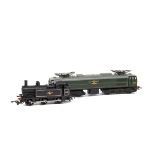 Tri-ang-Hornby 00 Gauge Unboxed EM2 Electric Locomotive and Steam ‘Jinty’, the EM2 in BR lined green