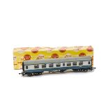 Tri-ang TT Gauge BR blue/grey Mainline coach, 1st/2nd class coach with replacement metal wheels,