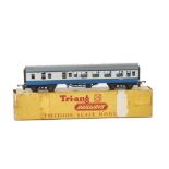 Tri-ang TT Gauge BR blue/grey Mainline coach, Brake/2nd, in an incorrect TT box, G, minor paint loss