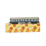 Tri-ang TT Gauge BR blue/grey Mainline coach, 1st/2nd class coach with replacement metal wheels,