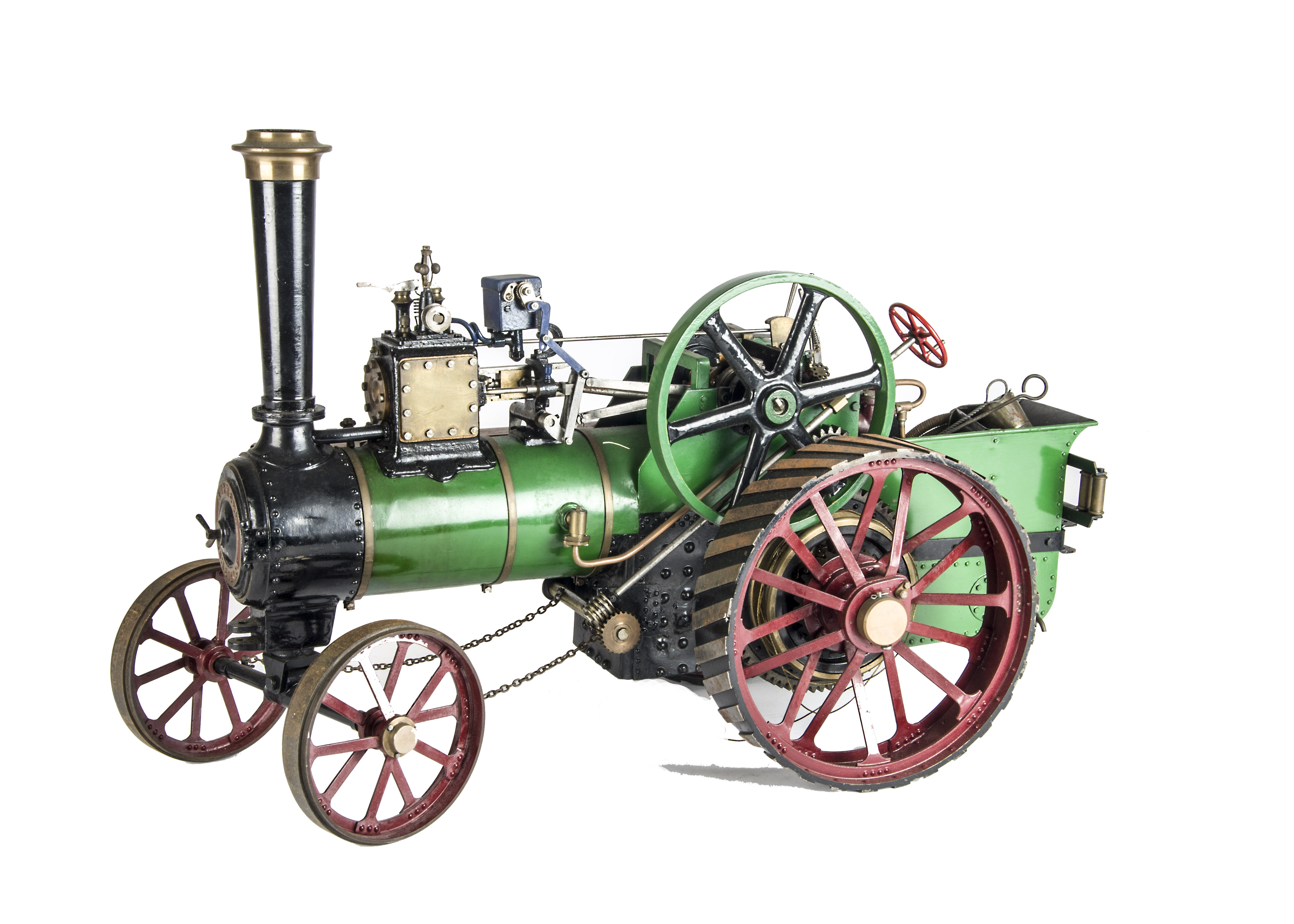 A Scratch-built 1½” scale Live Steam Burrell Agricultural Traction Engine, with single cylinder,