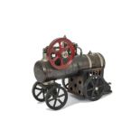 A Märklin Live Steam ‘Lokomobil’ 5½ Engine, with lacquered 55mm diameter boiler and black wheels,