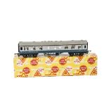 Tri-ang TT Gauge BR blue/grey Mainline coach, Restaurant Car with replacement metal wheels, in