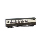 A Kit-built Gauge I Narrow Gauge-style Bogie Coach, made of wood (including bogie frames) and