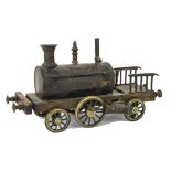 An Early Live Steam ‘Dribbler’ 2-2-2 Locomotive ‘Lightning’ by Stevens Model Dockyard or Similar,