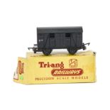 Tri-ang TT Gauge Continental CT573 SNCF Cattle Wagon, in black, unboxed, VG-E