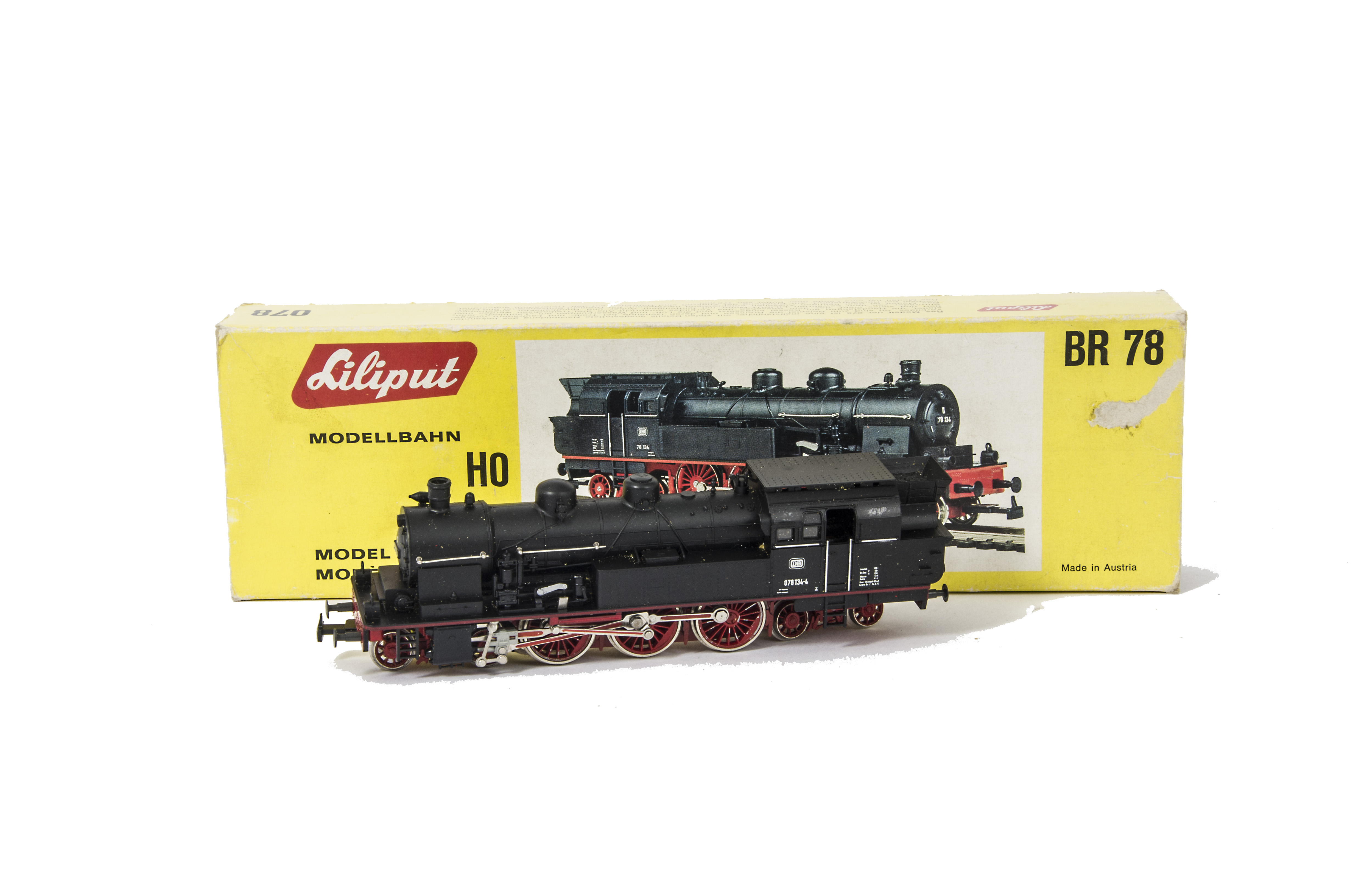 Liliput H0 Gauge DB black BR 78 4-6-4 Tank locomotive, No 078 134-4, in original box, VG, box F-G,