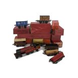 A Collection of Pre- and Post-war Hornby 0 Gauge Trains, including BR black no 50 clockwork