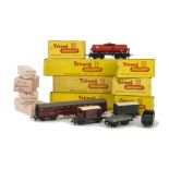 Tri-ang TT Rolling Stock, including BR chocolate and cream coaches (3, one roof painted black) and
