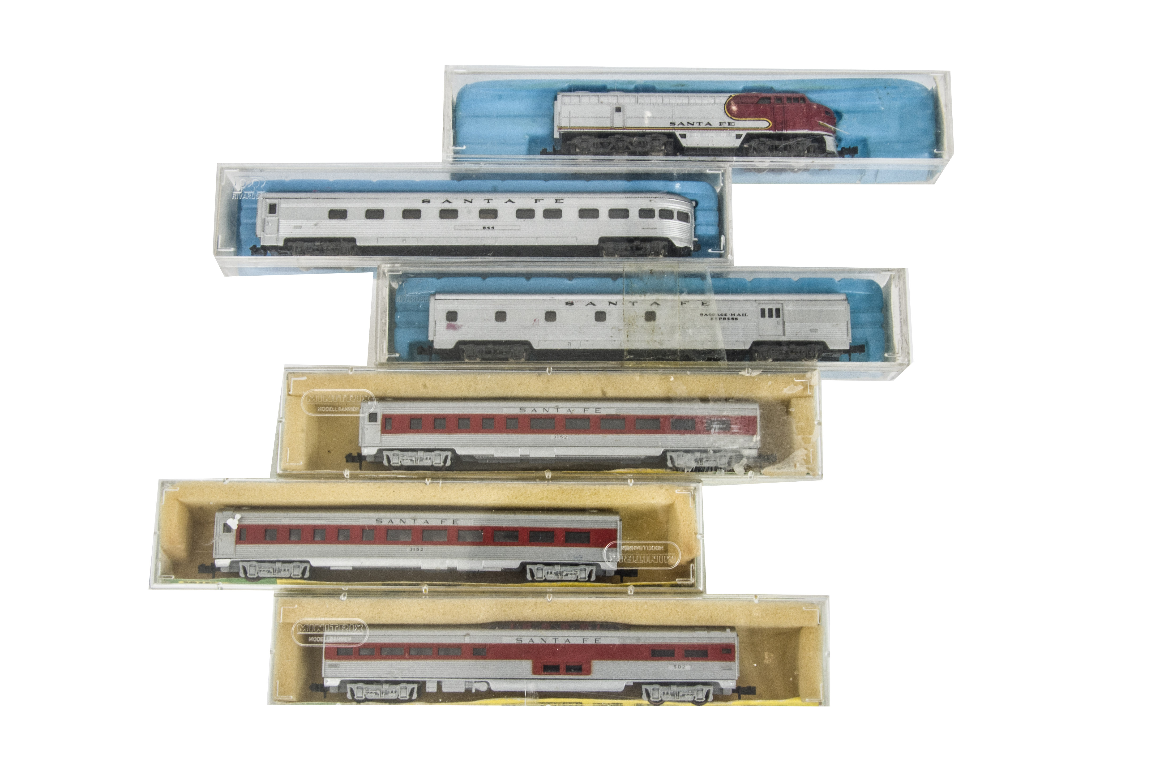 Atlas Minitrix and Rivarossi American Outline N Gauge Santa Fe Locomotives and Coaches, including