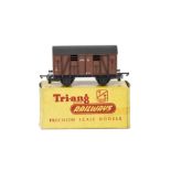 Tri-ang TT Gauge Continental CT573 repainted SNCF Cattle Wagon, in weathered brown finish,