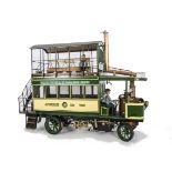 An Award-winning 1” Scale Model Gas-fired Live Steam French Double-Deck Steam Bus, modelled on a