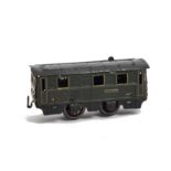 An uncommon Bub H0 Gauge clockwork 0-4-0 Diesel Locomotive, in green, F-G, general wear