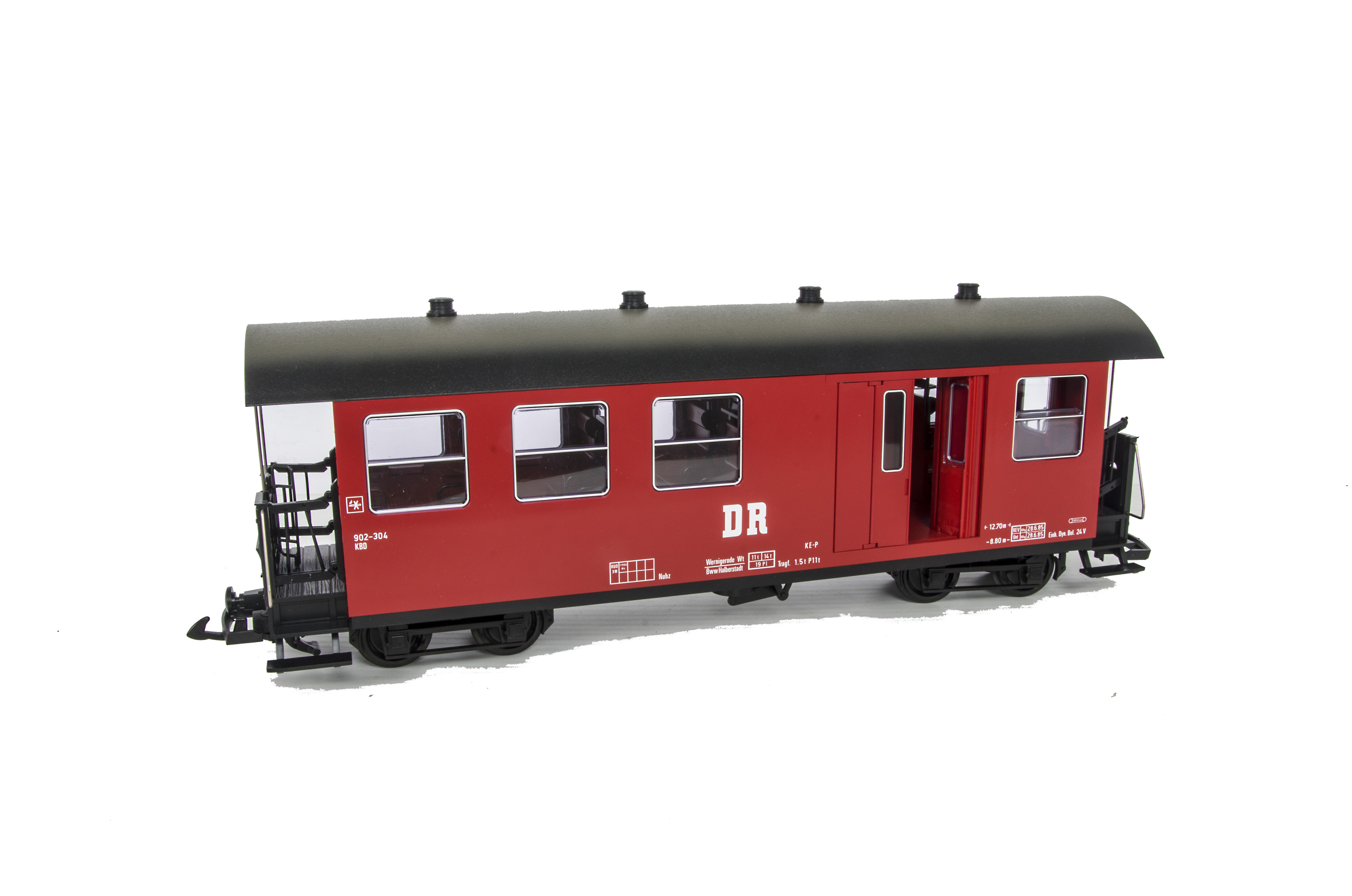 L.G.B. G Scale Passenger/Baggage Car, L.G.B. DR passenger/baggage wagon ln/box 31710 in red