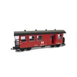 L.G.B. G Scale Passenger/Baggage Car, L.G.B. DR passenger/baggage wagon ln/box 31710 in red