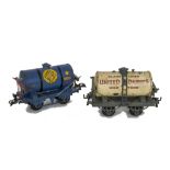 Hornby 0 Gauge United Dairies and Colas Tank Wagons, the milk tanker on ‘OAG’ chassis with small