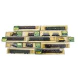 Minitrix N gauge Locomotive and Passenger and Goods Rolling Stock, 2914G green 0-6-0 Tank Engine,