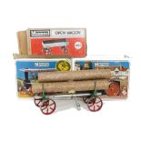 Mamod Traction Engines and Steam Roller, live steam tablet fired, both boxed (T.E.1a and S.R.1a),