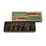 Hornby Series 0 Gauge Modelled Miniatures, No 1 Station Staff (6), in original box (minus insert),