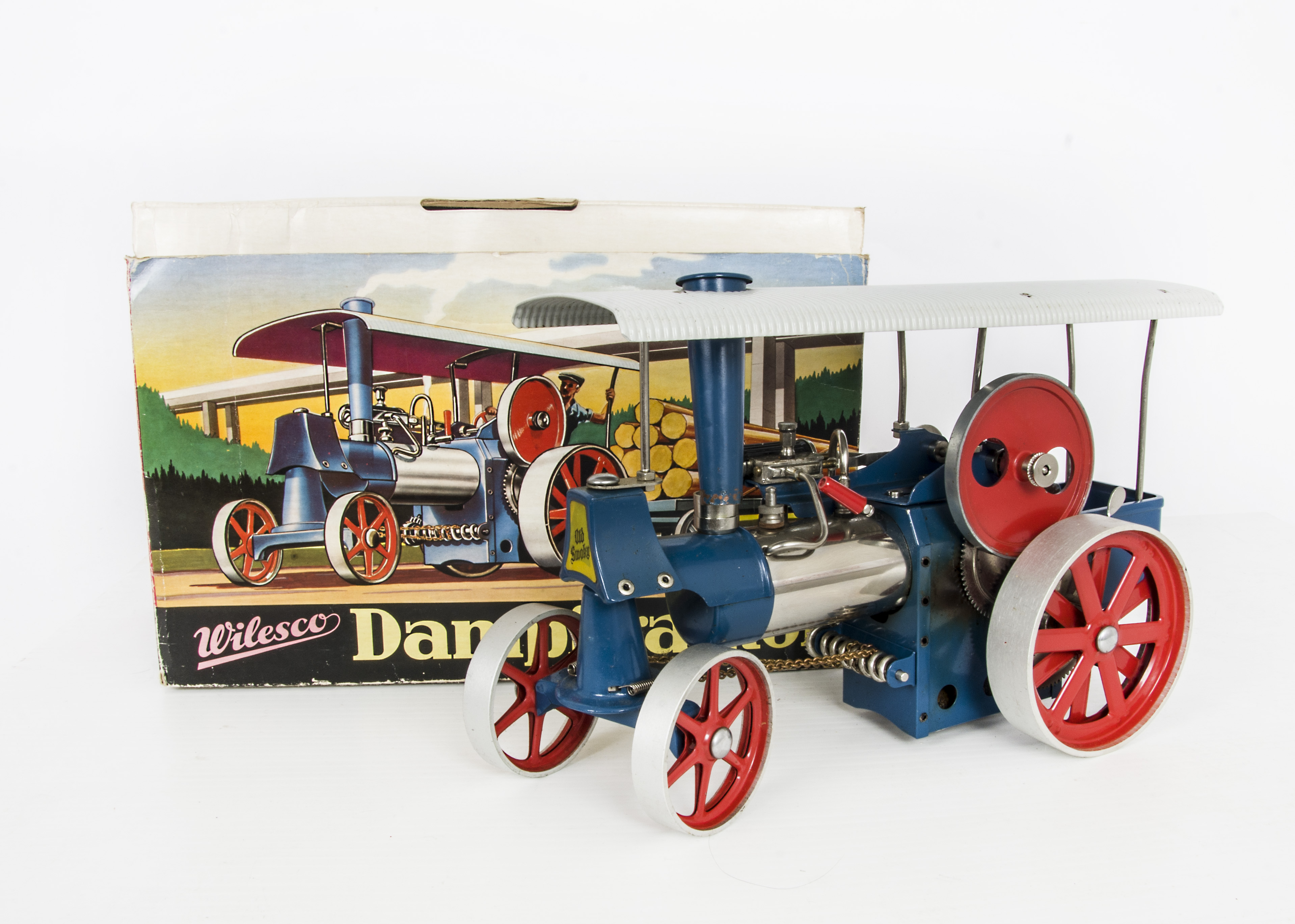 Wilesco Dampftraktor D45, live steam, tablet fired, boxed traction engine, G, box F