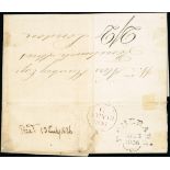 British Guiana 1826 (25 May) entire letter from Demerara to London, rated "2/2" and showing, on re