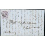 Antigua Great Britain Stamps Cancelled "A02" at St. John's 1858 (28 May) entire letter to Whitehave