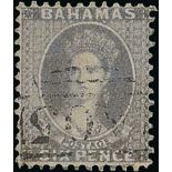 Bahamas Issued Stamps 1862 no watermark, perf. 11½,12, 6d. lavender-grey