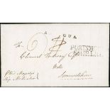 Antigua Early Letters and Handstamps 1786 (4 June) entire letter "p His Majesy's Ship Mediation" to