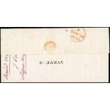 Bahamas Early Letters and Handstamps 1842 (14 Apr.) entire from Nassau to London,