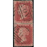 Bahamas Great Britain used in Bahamas 1d. rose-red vertical pair, PH-QH,