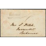 Bahamas Early Letters and Handstamps 1852 (22 Nov.) envelope to Nassau,