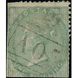 Bahamas Great Britain used in Bahamas 1/- green with light central "A05";