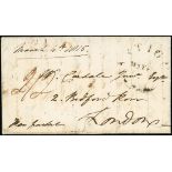 Antigua Early Letters and Handstamps 1815 (4 Mar.) entire letter "Per packet" to London,