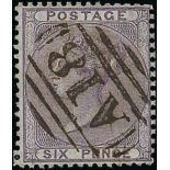 Antigua Great Britain Stamps Cancelled "A18" at English Harbour 6d. lilac with a superb complete st