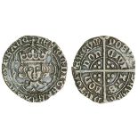 Henry VII (1485-1509), Groat, type II, 2.83g, m.m. none, henric di gra rex angl z franc, trefoil st