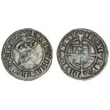 Henry VII (1485-1509), Halfgroat, London, 1.47g, m.m. lis/:lis, henric di gra rex agl z, saltire st
