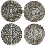 Henry VII (1485-1509), Groats (2), both type IIIC, 2.83g, m.m. inverted anchor/ lis issuant from ro