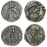 Henry VII (1485-1509), Pennies (2), York under Archbishop Rotherham, Sovereign type I, 0.76g, m.m.