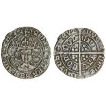 Henry VII (1485-1509), Groat, type II, 2.81g, m.m. none, henric di gra rex angl z franc, trefoil st