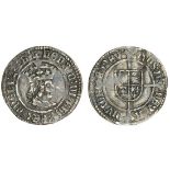 Henry VII (1485-1509), Halfgroat, London, 1.39g, m.m. -/lis, henric di gra rex angli z fr, saltire