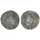 Henry VII (1485-1509), Groat, type IVA/IIIC mule, 2.95g, m.m. greyhound head 2/ rose, henric di gra