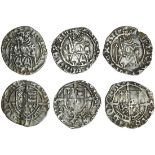 Henry VII (1485-1509), Pennies (3), York under Archbishop Rotherham, Sovereign type IIb, 0.80g, m.m