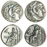 Kingdom of Macedon, Alexander III, the Great (336-323 BC), AR Drachm, 4.32g, Sardes (?), head of yo