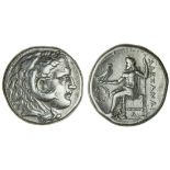 Kingdom of Macedon, Alexander III, the Great (336-323 BC), AR Tetradrachm, 16.94g, Corinth, head of