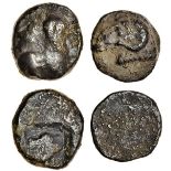 Cyprus, Salamis (5th cent. BC), AR Diobol, 1.85g, ram lying left, rev. square incuse punch with unc