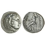 Kingdom of Macedon, Alexander III, the Great (336-323 BC), AR Tetradrachm, 17.14g, Amphipolis, head