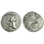 Kingdom of Macedon, Alexander III, the Great (336-323 BC), AR Tetradrachm, 17.22g, Tyre, head of yo